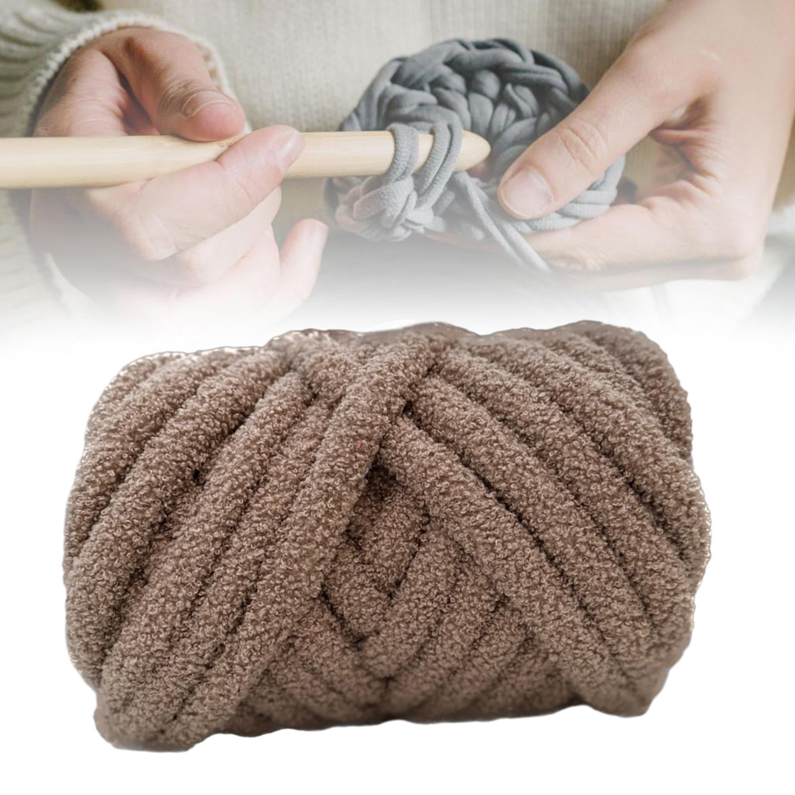 perfeclan Chunky Wool Yarn, Arm Knitting Yarn, Lightweight DIY Hand Knitting, Bulky Yarn, Heavy Yarn for Crafts, Bed, Fence, Hats, Tapestry, Sweater Dark Khaki
