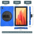 thumbnail image 4 of Dteck Rugged Case for Samsung Galaxy Tab A7 10.4 inch 2020 SM-T500 T505, Heavy Duty Three Layer Hybrid High Impact Shockproof Case with 360 Rotating Handle Stand, Blue, 4 of 8