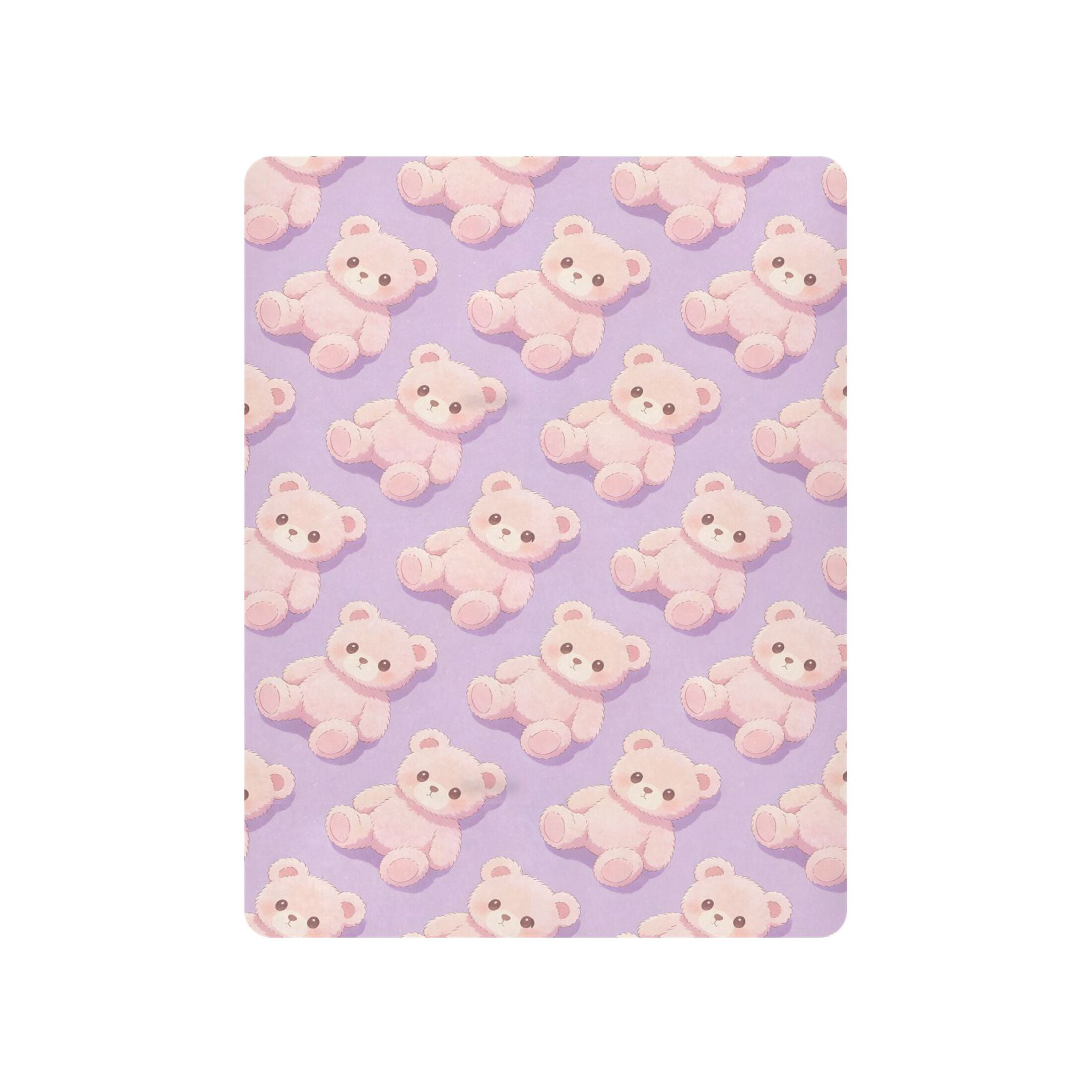 Baby Essentials 52”x 28”- Standard Cotton-like Modal Elastic- Purple Bear Design Crib Sheets for Newborns and Toddlers