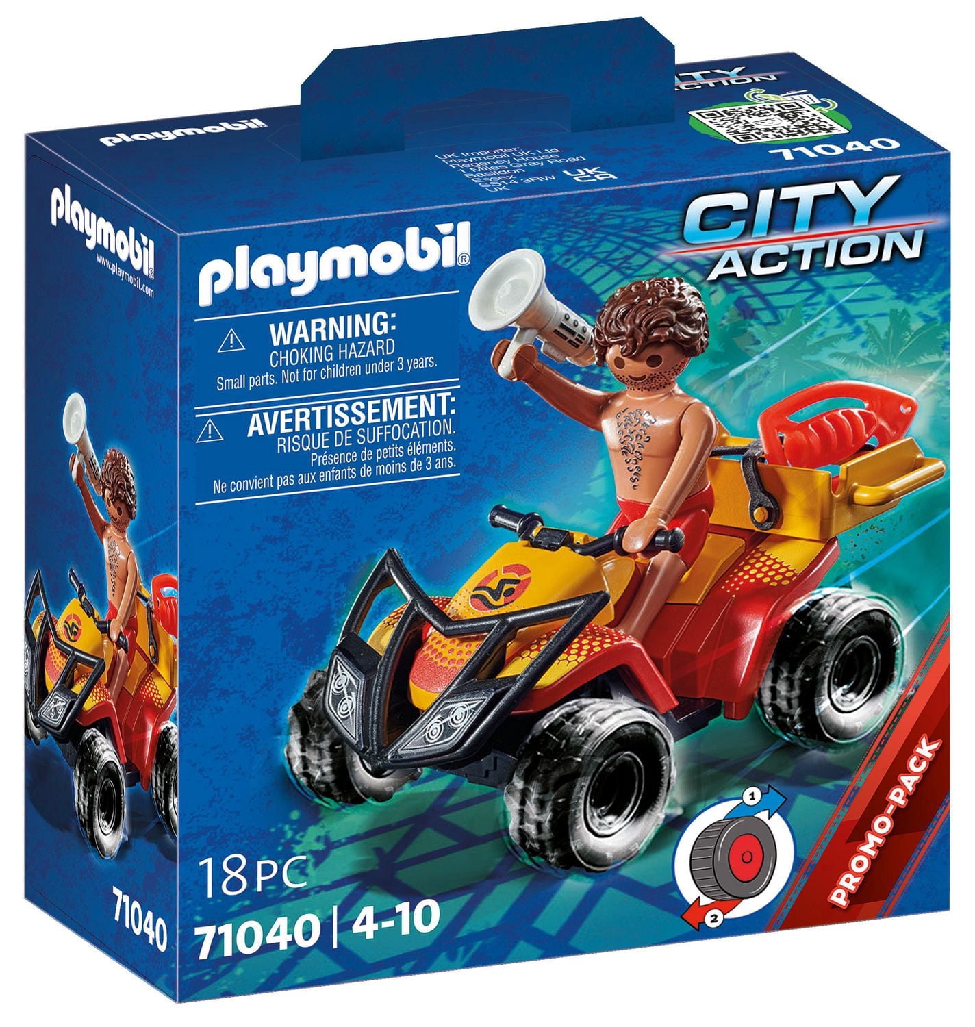 Playmobil Sauveteur en mer et quad