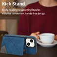 thumbnail image 2 of SaniMore for iPhone 15 PU Leather Case RFID Blocking, Back Magnetic Button Flip Wallet Cover Built-in Card Slot & Multi-Angle Kickstand Ultra-Thin Full Body Protective Shell, Blue, 2 of 6