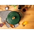 thumbnail image 3 of Lodge Cast Iron 6QT Emerald Enamel Dutch Oven with Gold Knob, 3 of 7