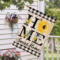 thumbnail image 2 of diyeu Summer Sunflower House Flag Burlap Vertical Double Sided 28 x 40 Inch Home Sweet Home Spring Floral Flower Large House Flag Buffalo Check Plaid Home Front Yard Patio Outside Outdoor Decor, 2 of 5