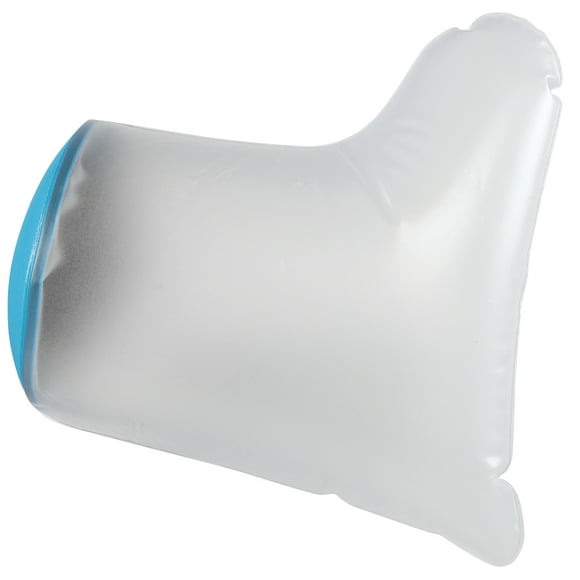 Adult feet with blue diving material rings PVC shower protective sleeve P2203 31cm