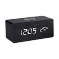 thumbnail image 1 of The Most Advanced Digital Wooden Alarm Clock With Wireless Charging Function, 3 Alarm LED Displays, Dual Functions Of Snooze, Sound Control And Snooze, Brightness Adjustable, 1 of 7
