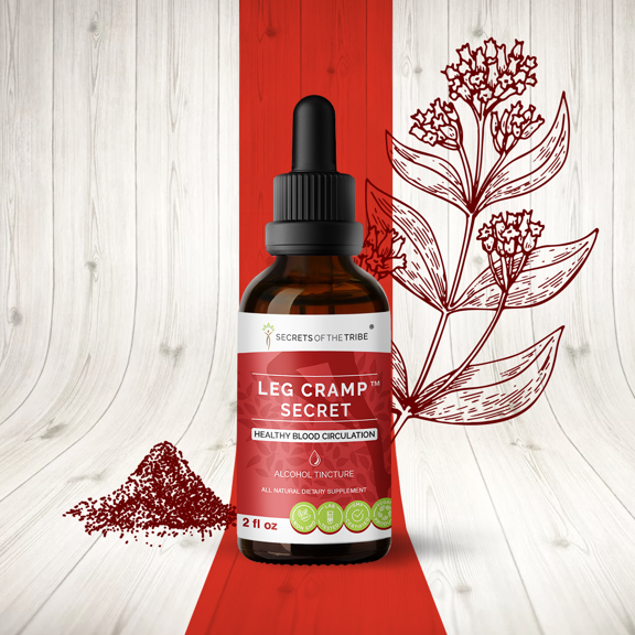 Leg Cramp Secret Alcohol Extract, Tincture, Glycerite Original Quinine formula, Cinchona Bark. Healthy Blood Circulation. 2 oz