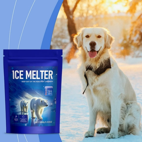 XDDST Pet Ice Melt for Concrete Snow Ice Melt Pet Kids Friendly for Snow and Ice Removal Sidewalk Snow Melt Fast Acting and Works On for Outdoor Camping