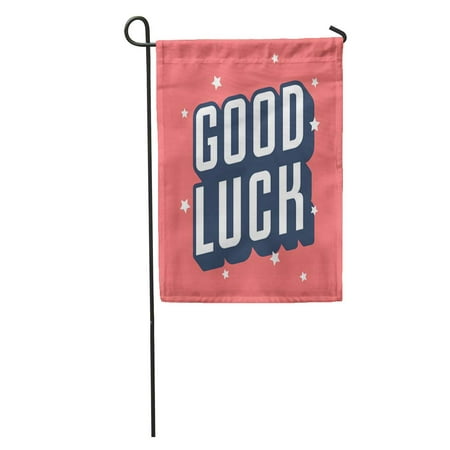 KDAGR Luck Farewell in Hipster Good Best All Greeting Graphic Lettering Garden Flag Decorative Flag House Banner 12x18