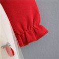 thumbnail image 3 of Baby Girls Tulle Dresses Long Sleeve Button Up Embroidered Cotton Dress Ruffle Hem Cute Sweet Toddler Fall Clothes Red 0 Months, 3 of 7