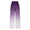 thumbnail image 3 of CQONEPT Women's Oversize Pants Color Block Wide Leg Pants Drawstring Casual Fashion Trousers with Pockets Purple 3XL, 3 of 5