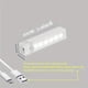 thumbnail image 3 of 1pc LED Motion Sensor Cabinet Light, Under Counter Closet Lighting, Wireless Magnetic USB Rechargeable Kitchen Night Lights, Battery Powered Operated Light For Wardrobe Closets Cabinet Cupboard Stair, 3 of 5