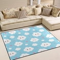 thumbnail image 2 of Coolnut Lightweight Soft Area Rugs 63 x 48 in, Smiling Cloud On Blue Floor Mat for Kids Playing Room Hardwood Floor Living Room Nursery Rugs, 5'3" x 4', 2 of 6