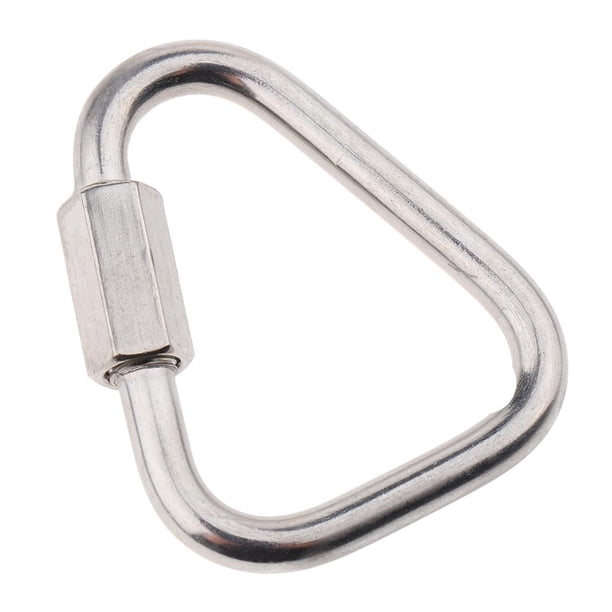 Mosquetón triangular para exteriores, llavero para exteriores, mosquetón de viaje con rosca y labio. 6mm