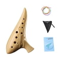 thumbnail image 3 of Bolsa de almacenamiento para ocarina Alto C de 12 agujeros, elegante y práctica, de resina, de mano, con libro de canciones para adultos y niños. Marrón, 3 of 8