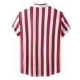 thumbnail image 4 of LIIPEE Fashion Stripes Graphic Button Up Shirts For Boys Short Sleeve Turn Down Collar Beach Shirt Kids Casual Cute Summer Tops,15-16 Years, 4 of 5