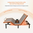 thumbnail image 4 of ESHINE Adjustable Bed Frame with 14-inch Split Queen Top Gel Memory Foam Mattress, Massage, USB Ports, Underbed Light, Head and Foot Incline, Orange Split Queen, 4 of 8