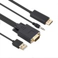 thumbnail image 1 of Câble Adaptateur VGA vers DisplayPort avec Bande Audio Alimentation, Longueur : 1,8m, 1 of 4
