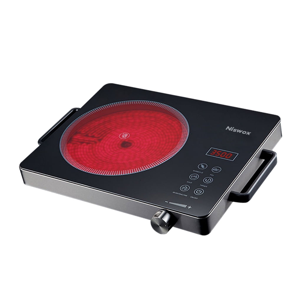 Niswox Electric stoves, Electric Stove Top Burner Portable with Touch Control 9 Power Level, Black