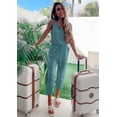 thumbnail image 2 of Conjunto Deportivo PRETTYGARDEN para Mujer, Sin Mangas, Cuello Redondo, Talla XL, Gris con Verde, 2 of 5