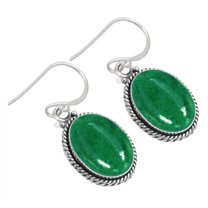 Natural Kiwi Quartz Women Jewelry 925 Sterling Silver Earring