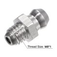 thumbnail image 2 of 10Pcs 304 Stainless Steel Threaded Steel Hydraulic Grease Thru Fitting Fittings M8*1, 2 of 9