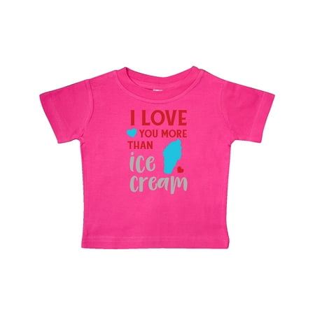 

Inktastic I Love You More Than Ice Cream Hearts - Blue Red Gift Baby Boy or Baby Girl T-Shirt
