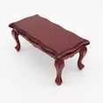 thumbnail image 5 of 1:12 Scale Red Wooden Classic Coffee Table, Dollhouse Furniture, 9.8x4.8x4.6 cm, 5 of 5