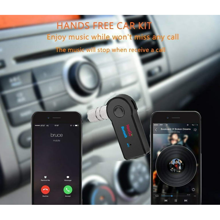 Car Bluetooth-compatible Audio Receiver 3.5mm AUX Handsfree Audio Music  Receiver Adapter Auto Accessories for Smartphone Tablet
