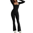 thumbnail image 1 of Jumpsuits for Women Square Neck Wide Leg Full Length Romper Playsuit, 1 of 7