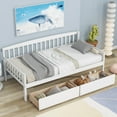 thumbnail image 2 of ENYOPRO Twin-size Wood Daybed with 2 Storage Drawers, Sofa Bed with Bed Platform of 10 Support Slats,White, 2 of 4