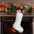 thumbnail image 1 of Fiudx Ofertas relámpago 2 piezas de decoración navideña, medias navideñas grandes, bordado navideño, copo de nieve, regalo, colgante de media, 1 of 5