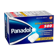 PANADOL 500 mg Extra Strength Caplets Pain Reliever 24 Caplets