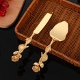 thumbnail image 2 of OUNONA Cake Cutter Slicer Zinc Alloy Golden 1 Set, 2 of 7