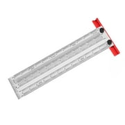 Marking T Ruler Stainless Steel Protective Powder Coating Black Scale Linear Measurement Ruler for Woodworking 12in