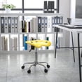 thumbnail image 2 of Scranton & Co Tabouret de Bar Réglable avec Base en Chrome Orange Jaune, 2 of 6