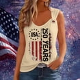 thumbnail image 5 of IDOCLOTHES 250th Anniversary USA Shirt Women Tank Tops American Flag 250 Years Patriotic Freedom Red White and Blue Outfits Beige, XXL, 5 of 6