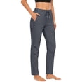 thumbnail image 2 of Horkkom Hiking Pants Women Elastic Waist Drawstring Joggers Workout Casual Travel Pants with Pockets M, 2 of 9