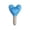 Blue-S, variant on Heart Plush Dog Chew Toy, Soft Crystal Fabric Squeak and Crinkle Dog Cat Toy, Lightweight Plush Interactive Toy for Small Pets, Blue, S, 4.72" x 2.76"
