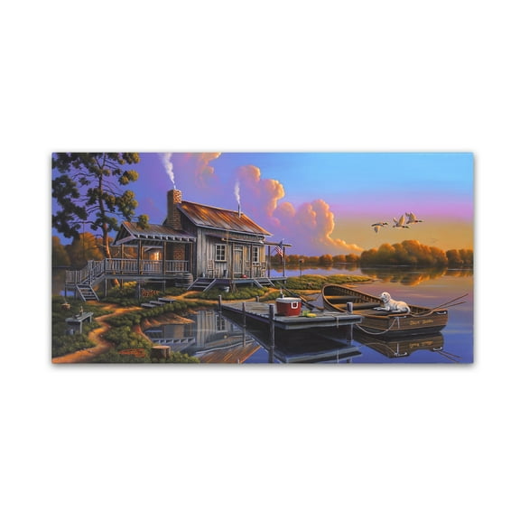 Trademark Fine Art 'Patiently Waiting' Canvas Art by Geno Peoples