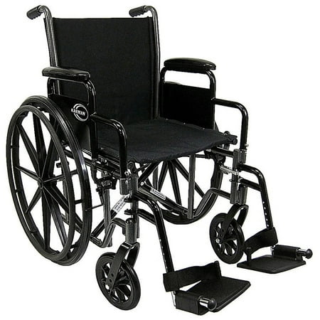 Length Wheelchair Armrest Karman LT-700T Lightweight Wheelchair with Removable Armrest, 18