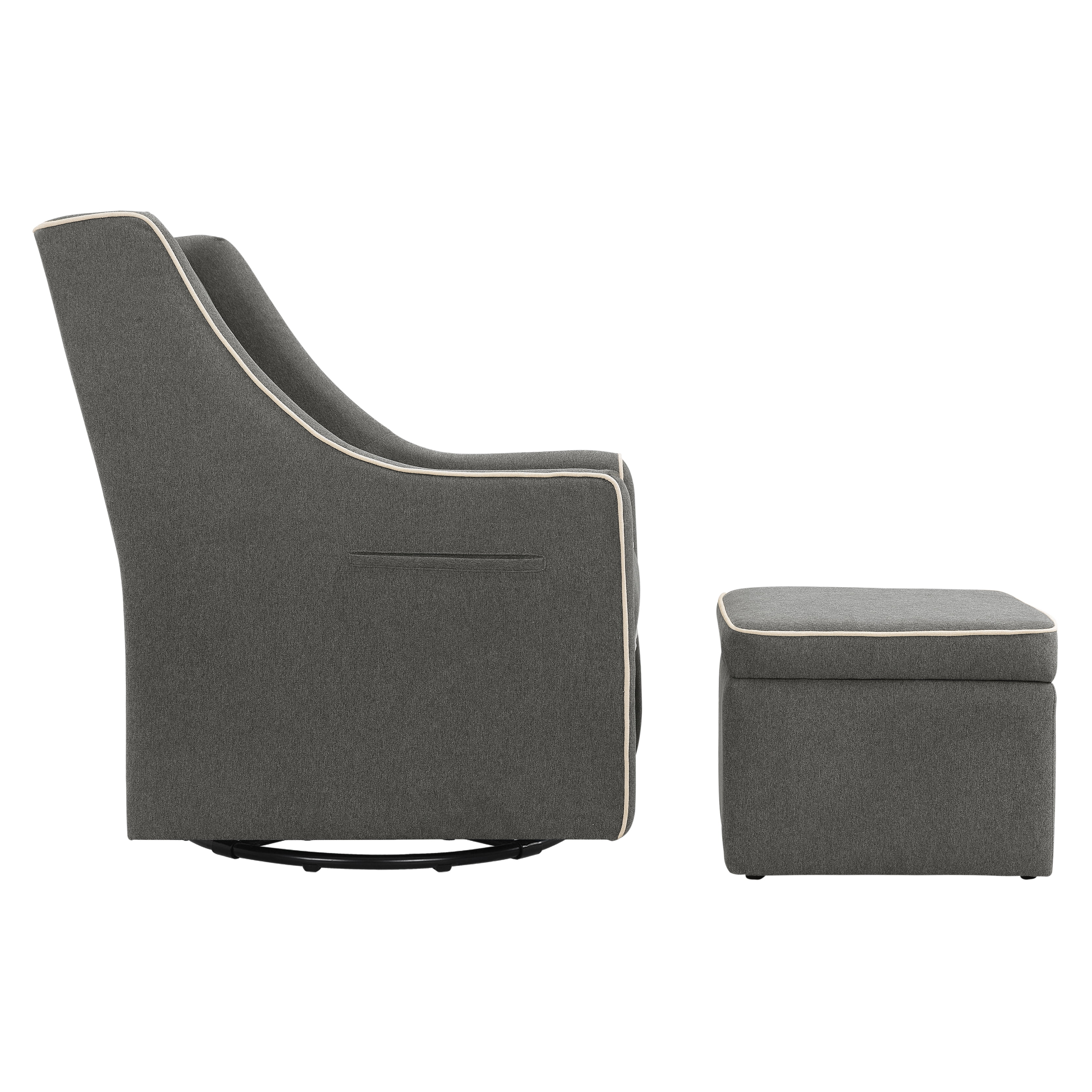 davinci owen glider and storage ottoman