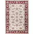 thumbnail image 1 of HomeRoots 353463 3 Pi 3 Po x 5 Pi 3 Po Tapis de Zone en Polypropylène Ivoire et Rouge, 1 of 1