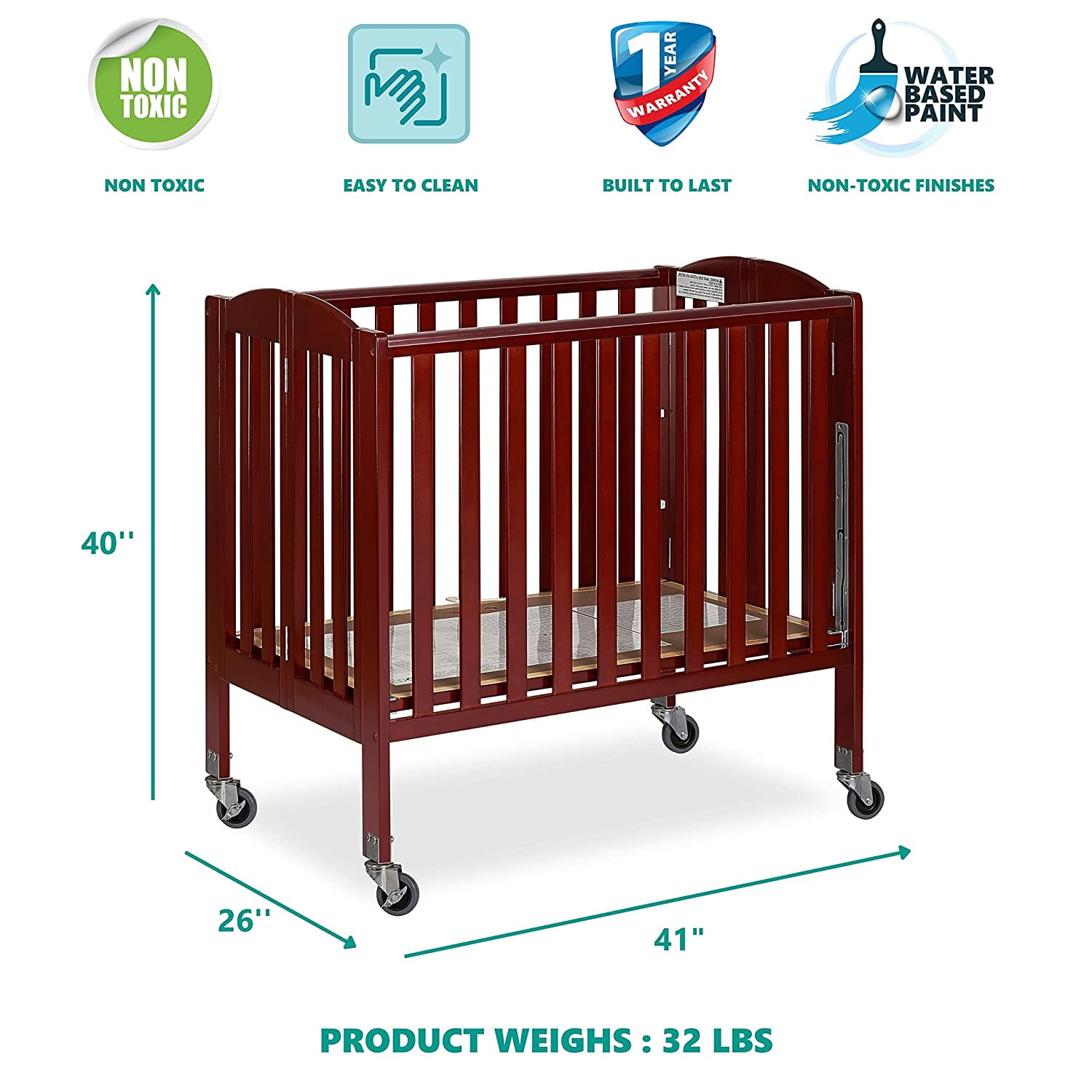 Dream on me 3 top in 1 mini crib