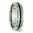 thumbnail image 4 of Titanium Black Enamel 6mm Satin and Polished Band Ring 11 Size, 4 of 6
