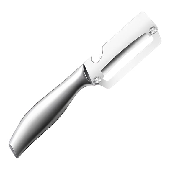 All Steel 3CR13 Stainless Steel Peeler, Integrated Design with Ergonomic Handle, Sharp Blade, Wide-Narrow Slots, Vegetable Peeler with Built-in Bottle Opener for Sugarcane, Pumpkin, Lettuce