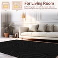 thumbnail image 2 of ODIKA 6'x9' Machine Washable Non-Slip Area Rug, Contemporary Wave Flow with Undulating Curves High Traffic Rug, Black, 446255, 2 of 7