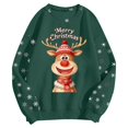 thumbnail image 3 of Merry Christmas Sweatshirts for Women 2025 Long Sleeve Crewneck Cute Reindeer Graphic Sweatshirt Pullover Tops, 3 of 6