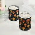 thumbnail image 2 of Yayeee 2 Pack Qtip Holder Bathroom Cotton Swab Canister with Lid Clear Dispenser Set, Black Mushroom Pattern, 2 of 6
