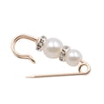thumbnail image 2 of Jiaroswwei Flower Shape Anti-Exposure Women Brooch Pin Shining Rhinestone Faux Pearls Safety Pin Costume Accessories, 2 of 8