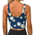 thumbnail image 4 of Uemuo Daisies Flowers Pattern Women's Sports Bra - High Impact Support, Breathable, and Comfortable Athletic Bra for Running, Yoga, and Workouts, 4 of 9